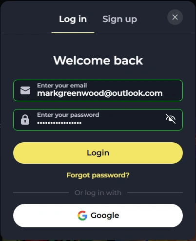 Form di login FelixSpin
